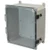 AMP1206CCL Allied Moulded Products 12in x 10in x 6in Polycarbonate Enclosure with Hinged Clear Cover and Stainless-Steel Snap Latch