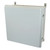 AM24248RL | Allied Moulded Products 24 x 24 x 8 Fiberglass enclosure with raised hinged cover and stainless-steel snap latches