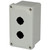 AM2PB | 7 x 4 x 3 Fiberglass small junction box with 4-screw lift-off cover and 2 pushbutton holes