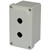 AM2PB22 | 7 x 4 x 3 Fiberglass small junction box with 4-screw lift-off cover and 2 pushbutton