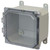 AMU664CCH | 6 x 6 x 4 Fiberglass enclosure with 2-screw hinged clear cover