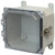 AMU664CCT | 6 x 6 x 4 Fiberglass enclosure with hinged clear cover and twist latch