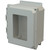 AMU864HWF | 8 x 6 x 4 Fiberglass enclosure with 2-screw hinged window cover