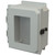 AMU864LWF | 8 x 6 x 4 Fiberglass enclosure with hinged window cover and snap latch