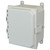 AMU1084NL | 10 x 8 x 4 Fiberglass enclosure with hinged cover and nonmetal snap latch