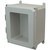 AMU1648W | 16 x 14 x 8 Fiberglass enclosure with 4-screw lift-off window cover