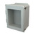 AMU2060TWF | 20 x 16 x 10 Fiberglass enclosure with hinged window cover and twist latch