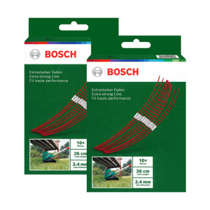 Genuine Bosch ART26 Combitrim Series 26cm x 2.4mm Extra Strong Line (2 x Pack of 10, F016800181)