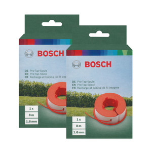 Genuine Bosch ART23/ART26/ART30 Combitrim, ART23/ART26 Easytrim Series Pro-Tap Spool (8m x 1.6mm, Pack of 2, F016800175)