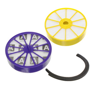 HEPA Washable Filter & Seal Set for Dyson DC07 Vacuum Cleaner (2 Pack, 907676-01, 901420-01)