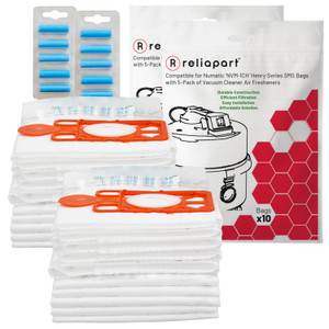 Microfibre Compatible SMS Dust Bags 20 Bags+20 Fresheners NVM-1CH Henry, Hetty