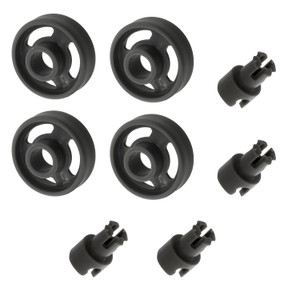 Dishwasher Lower Basket Wheels for Stoves, Belling, New World, Baumatic BDW13 Type (Pack of 4, 82621371)