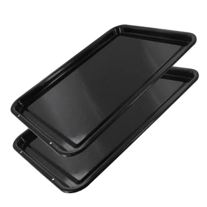Universal Enameled Shallow Baking Tray Compatible for Cookers and Ovens 417 x 300 x 21mm