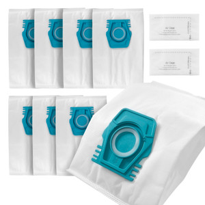 SMS Microfibre Vacuum Bags & Filter for Miele 'TU' Type Guard L1, Guard S1 Series (Pack of 8 Bags + 2 Filters, 12557060)