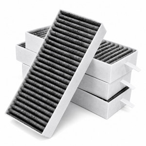 Extractor Hob Activated Carbon Charcoal Air Filters for Siemens ED, EH; Bosch PIE, PVQ; Neff T47, T48, T58, V58 Series (Pack of 4, 17006642)