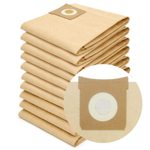 Paper Dust Bags for Mac Allister MAC25-S, MAC19-PR, MAC22-PR, MWVP 16/20/30L Vacuum Cleaners (Pack of 10, 9001954552)