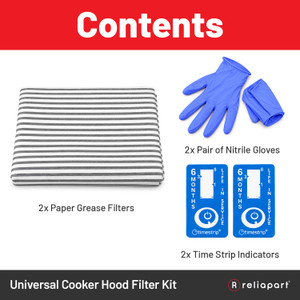 Universally Compatible Cooker Hood Grease Filter Kit 47cm x 57cm 1080886