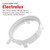 Vent Hose End Ring Nut with Universal Flexible PVC Plastic Vent Hose (4"/102mm x 2m) for AEG, Electrolux, Tricity Bendix, Zanussi Multi-Model Fitting 1250091004