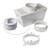 Universal Indoor Condensing Square Type Tumble Dryer Vent Kit with End Ring Nut, Clip & Box (1m) for AEG, Electrolux, Tricity Bendix, Zanussi Multi-Model Fitting 1250091004