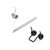 Tumble Dryer Silver Door Handle Kit For AEG Lavamat; AEG Electrolux L14820; Husqvarna Electrolux QW1460HT