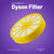 Washable Pre-Motor Vacuum Filter for Dyson DC04 Upright Vacuum Cleaner (902988-01)