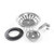 Stainless Steel Sink Drain Strainer & Stopper Plug Compatible for UK 83mm (Pack of 3, R1165)