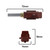 Genuine Bison Ametek Carbon Brushes for 4.3, 4.8 & 5.7" 220-240V Motors, .248" Width for 22-Bar, 1.125" Commutators (833378-50, 30mm x 11mm x 7mm, Pack of 2)