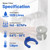 Fridge Water Filter 1/4 Inch Push Universal fitting DD7098 GXRTQR - Pack of 6