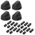 Black Knob With Five Adapters Universal Fitting for Ovens - Pack of 4