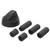 Black Knob With Five Adapters Universal Fitting for Ovens - Pack of 2