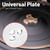 Universal Microwave Turntable Tempered Glass Plate (270mm, 6 Fixer/Hub/Lug)