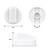 White Oven Knob With Five Adapters Universal Fitting for Ovens (Pack of 2)