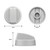Silver Oven Knob With Five Adapters Universal Fitting for Ovens (Pack of 4)