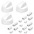 White Oven Knob With Five Adapters Universal Fitting for Ovens (Pack of 3)