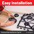 Universally Compatible Gas Hob Burner Flame Cap Set of 4 55mm 75mm 100mm 844594
