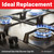 Universally Compatible Gas Hob Burner Flame Cap Set of 4 55mm 75mm 100mm 844594