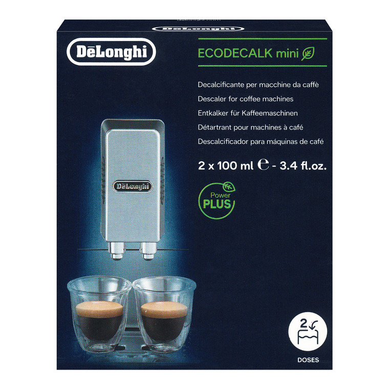 Genuine DeLonghi 'DLSC200 EcoDecalk mini' Coffee Machine Liquid Descaler (2 x 100ml)