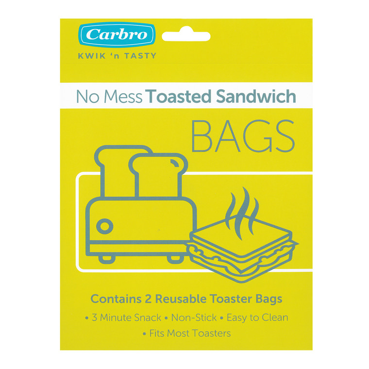 Carbro No Mess Reusable Toasted Sandwich Toaster Bags – Pack of 2 Non-Stick Carbro No Mess Reusable Toasted Sandwich Toaster Bags – Pack of 2 Non-Stick