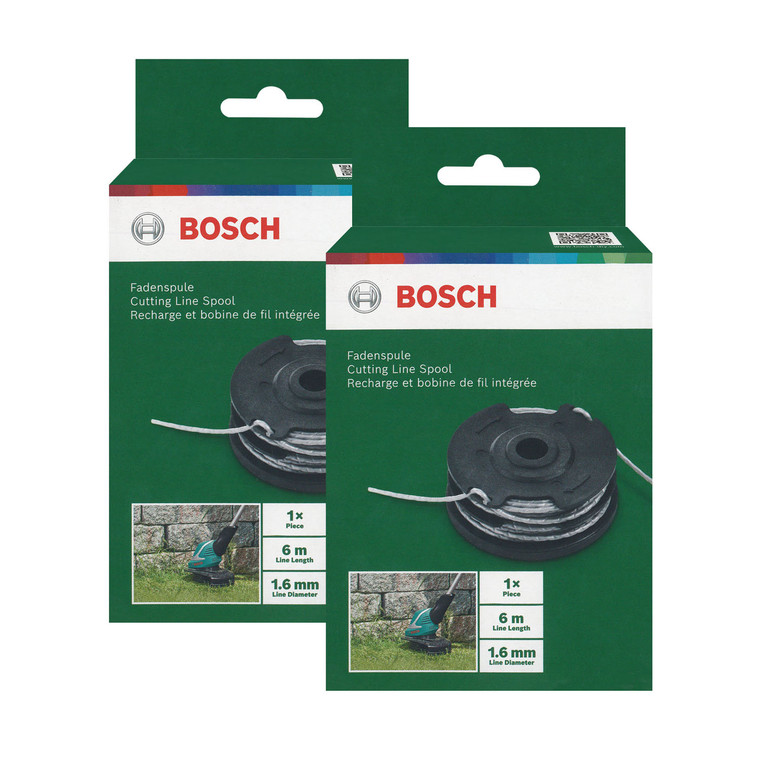 Genuine Bosch AdvancedGrassCut 36, ART30-36 LI, ART24/24+, ART27/27+, ART30/30+ Series Cutting Line Spool (6m x 1.6mm, Pack of 2, F016800351)