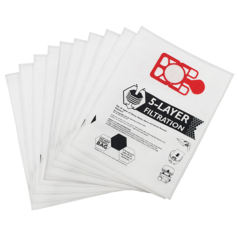 HEPA Microfibre Dust Bags (Pack of 10) for Kärcher 7LTR T12/1 T7/1 604015