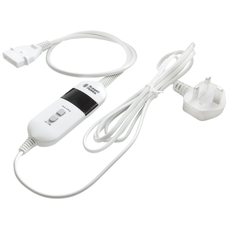 Genuine Russell Hobbs Electric Blanket Controller with Cable and Plug RHESB8001, RHEDB8002, RHBDB8004 (G3300085)