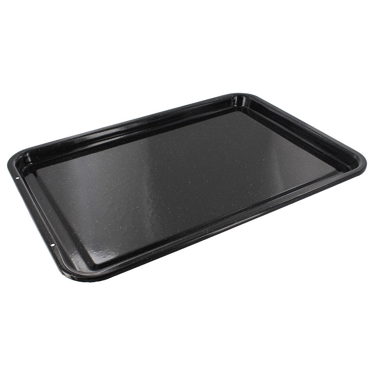 Universal Enameled Shallow Baking Tray Compatible for Cookers and Ovens 417x300x21mm