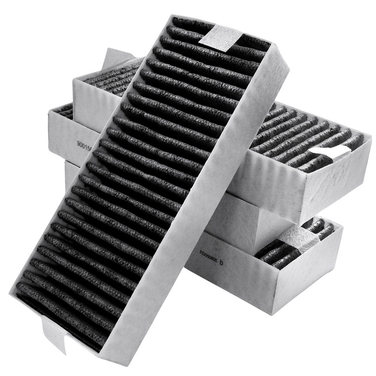 Genuine Extractor Hob Active Carbon Filters for Siemens ED, EH; Bosch PIE, PVQ; Neff T47, T48, T58, V58 (Pack of 4, 17006642)
