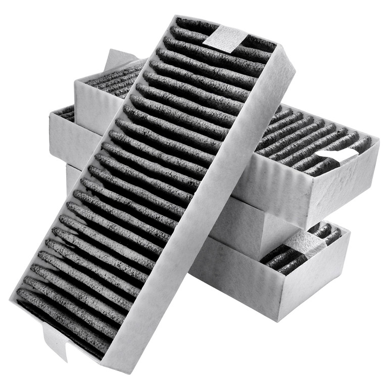 Genuine Extractor Hob Active Carbon Filters for Siemens ED, EH; Bosch PIE, PVQ; Neff T47, T48, T58, V58 (Pack of 4, 17006642)