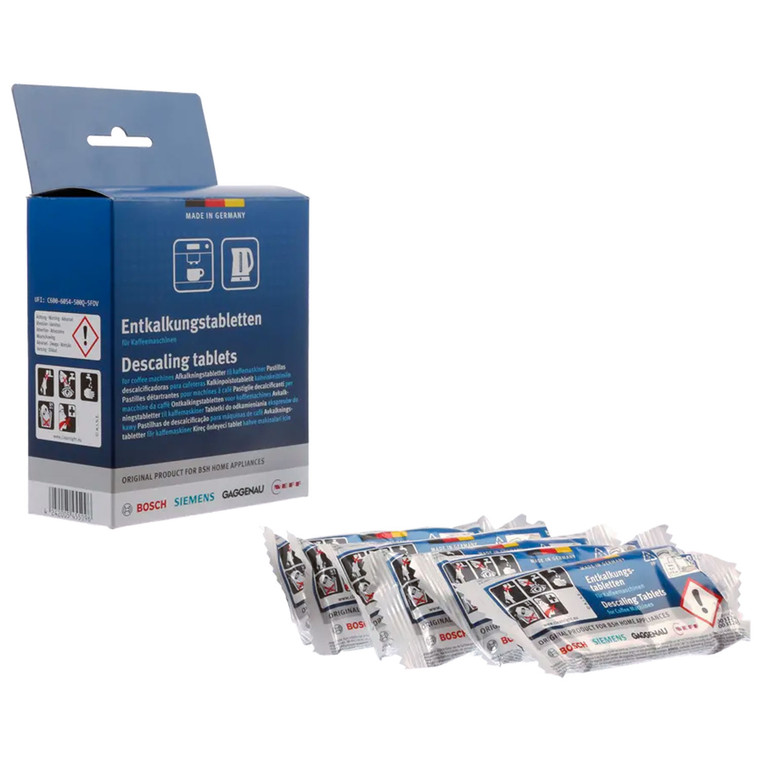 Genuine Descaling Tablets for Bosch, Siemens, Neff Coffee Machines (Pack of 12 x 18g, 00312454)