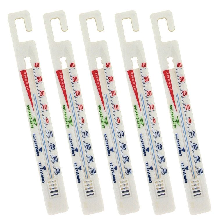 Universal -40°C to +40°C Temperature Range Stick Type Thermometer with Hanging Hook (Pack of 5)