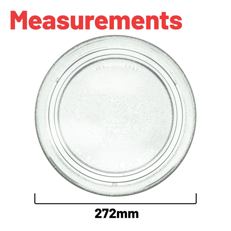 Universal Microwave Turntable Glass Plate for Hotpoint, Indesit, LG, AEG (272mm, NTNTA034WRF0)