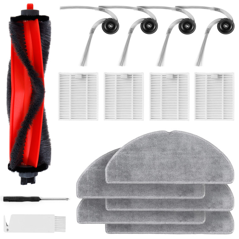 Replacement Parts Kit for Roborock Q5/L5/Q7/S7/S8/Q10 (Brushbar, Side Brushes, Mop Pads, Filters & Tools)