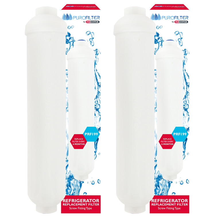 Inline Refrigerator Water Filters for Samsung HAFEX/EXP, WSF-100, EF-9603 (Pack of 2, DA2910105J)  