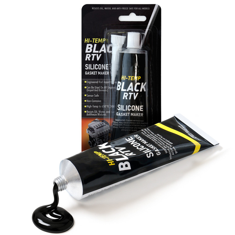 Universal Black Colour RTV Silicone High Temperature Gasket Maker for Temperatures up to 343°C/650°F (85g)